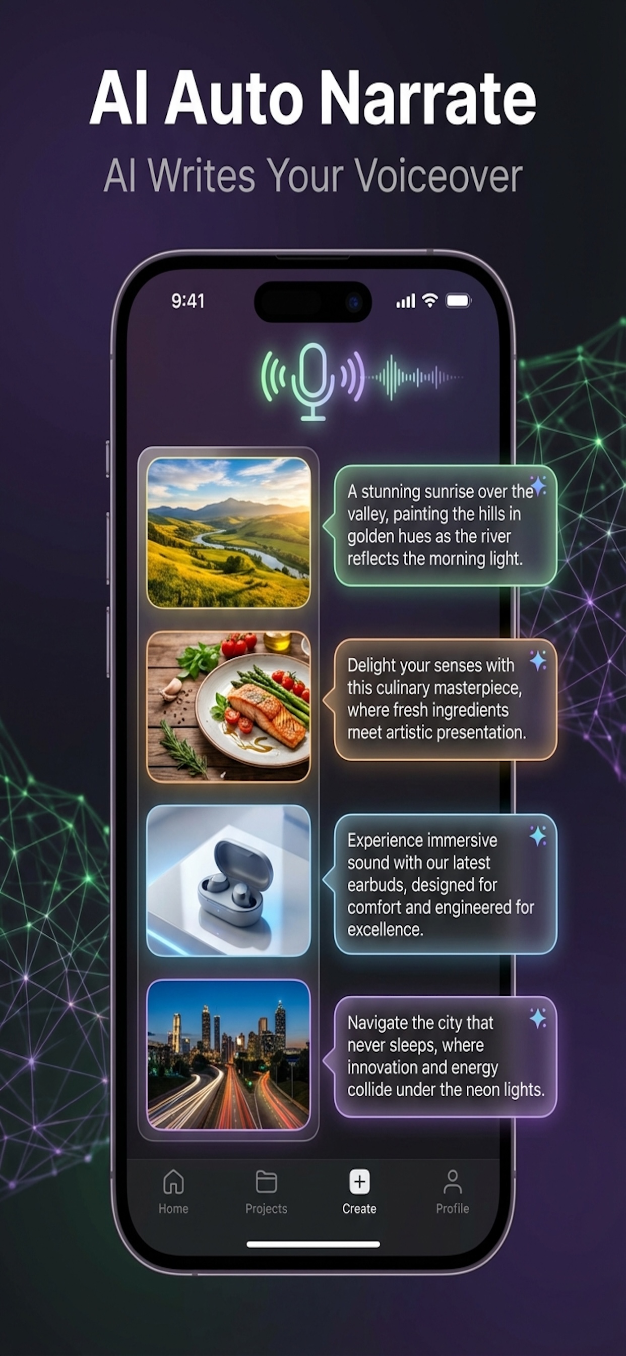 Auto Narrate — AI scene analysis generating narration