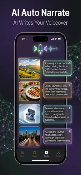 Auto Narrate — AI scene analysis generating narration
