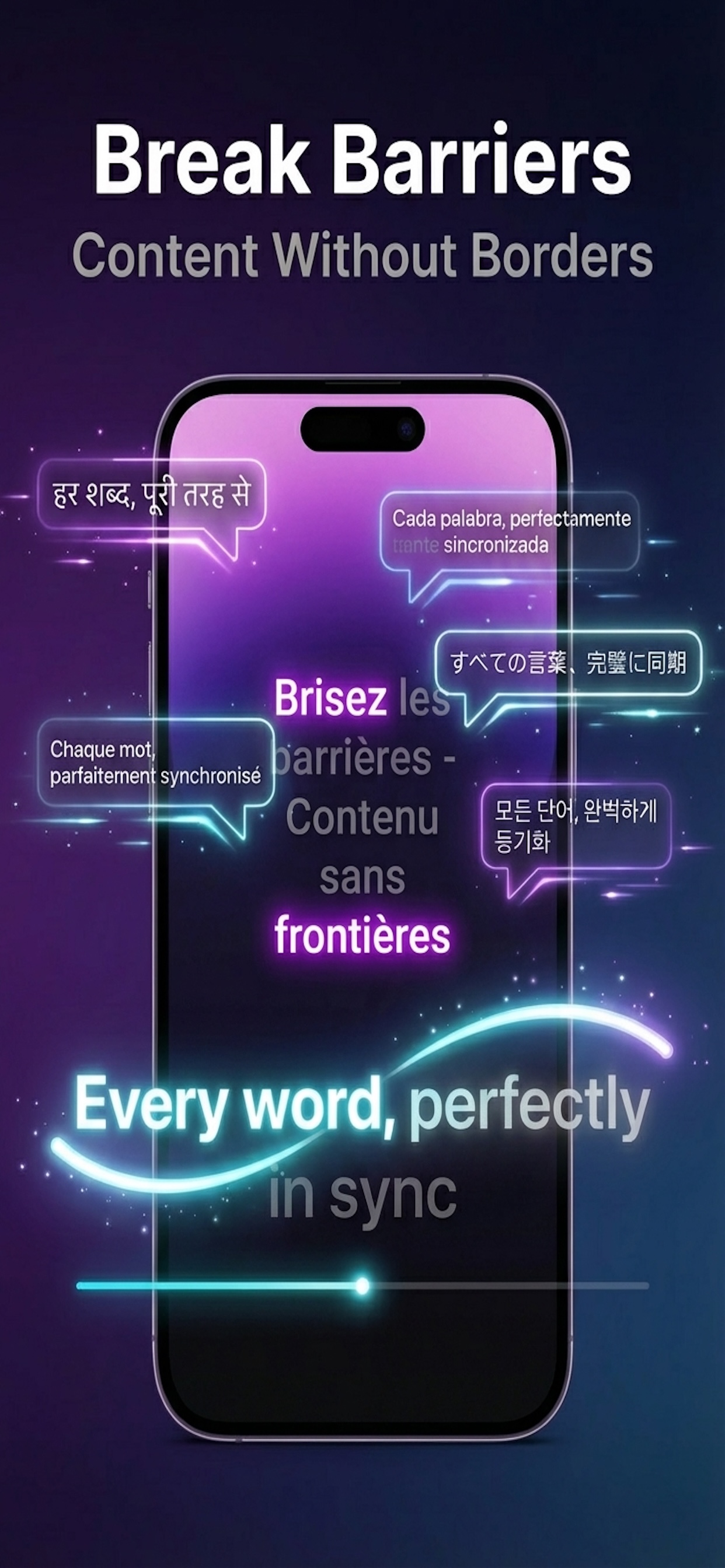 Karaoke word-by-word subtitle highlighting in action